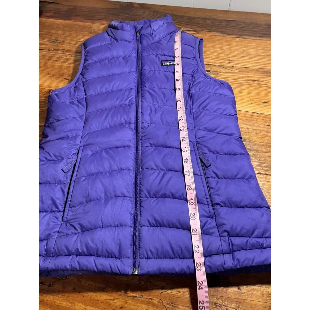 Patagonia Down Sweater Vest Girls Large Purple Quilted Puffer Full Zip 68226FA14